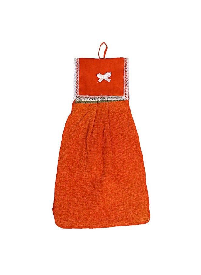 Kuber Industries Kuber Industries Cotton Napkin|Washbasin Hanging Napkin|Kitchen Towel with Ties|Napkin for Kitchen|Napkin for Bathroom|Plain Hand Towel for Kitchen|Pack of 4|Multicolor - Image 3