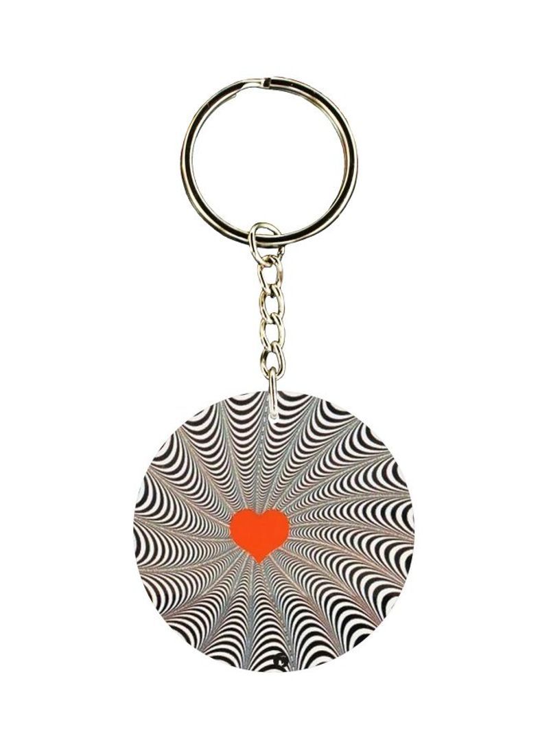 RKN Double Sided Heart Printed Keychain