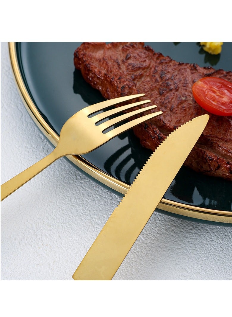 general White Gold Silverware Set With Ceramic Handle Hanging Flatware Organizer 96 Piece Stainless Steel Flatware Set for 24 Spoons Knifes Forks Teaspoons Set Kitchen Wedding Restaurant Cutlery Utensil - Image 4