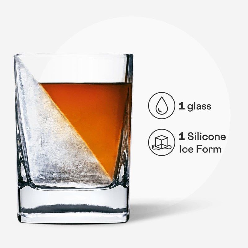 Corkcicle Whiskey Wedge - Premium Old Fashioned Glass with Silicone Ice Mold - For Bourbon, Scotch, & Spirits - Great Gift for Dad - Perfect for the Holidays - 9 oz - Image 3