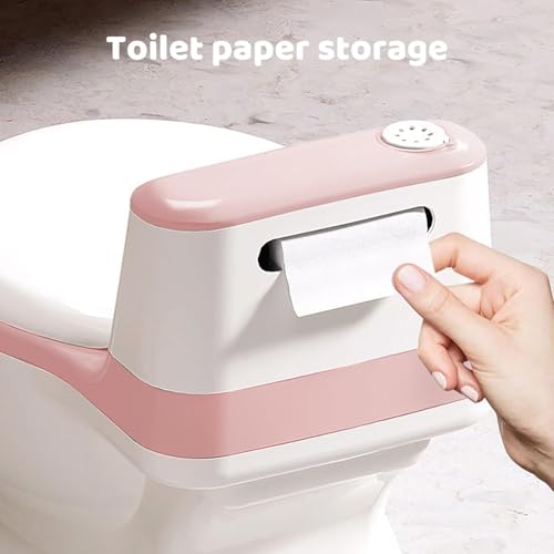 WISHKEY Plastic Comfortable Baby Western Style Toilet Training Pink Potty Seat For Kids With Upper Closing Lid and Removable Bowl (Pack Of 1 Pink) - Image 5