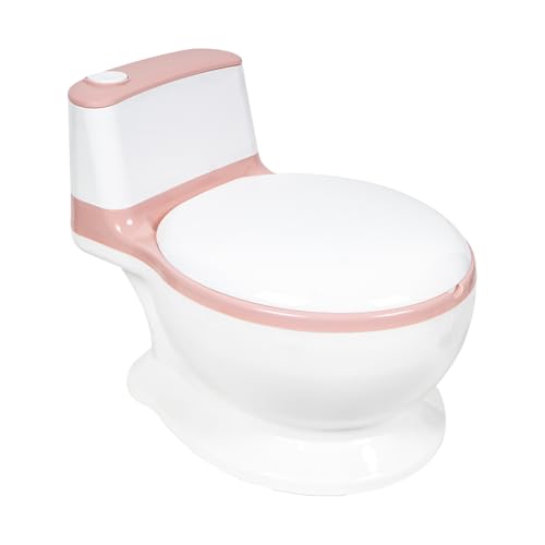 WISHKEY Plastic Comfortable Baby Western Style Toilet Training Pink Potty Seat For Kids With Upper Closing Lid and Removable Bowl (Pack Of 1 Pink) - Image 1