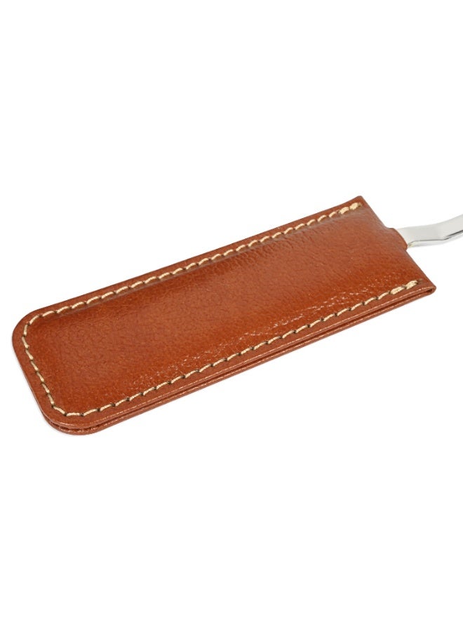 FIS Letter Opener for Desk Set, German Bonded Leather Handle Materials Brown Color, Silver Blade Color-FSDSLOSBLBR - Image 3