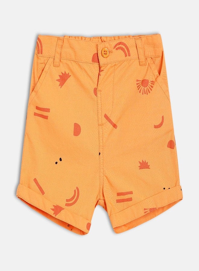 miniklub Poplin Half Sleeve Conversational Printed Shirt With Short Set - (3-6M) - Image 4