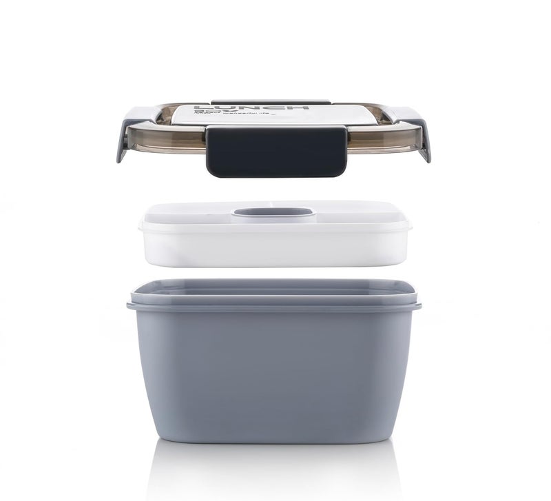 Puno Puno Unbreakable Plastic Lunch Box for SchoolOffice Traveling 1 Piece - Image 4