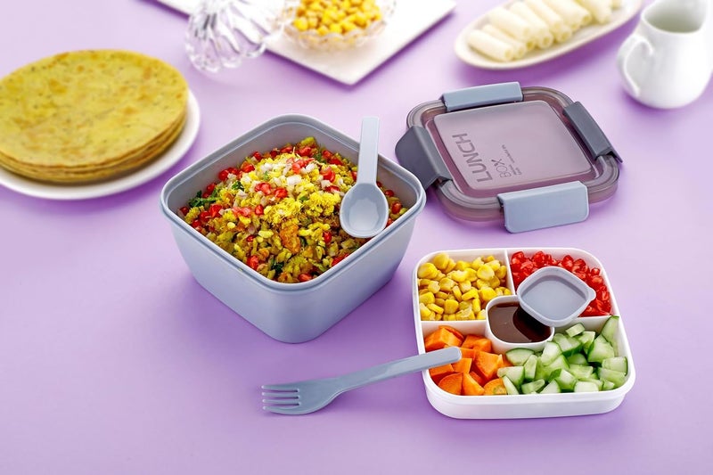Puno Puno Unbreakable Plastic Lunch Box for SchoolOffice Traveling 1 Piece - Image 2