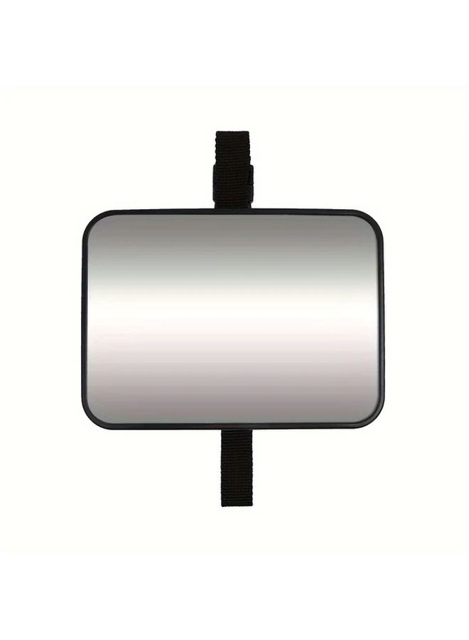 Wide Angle Shatter Resistant Car Mirror Black Frame Easy Installation - Image 5