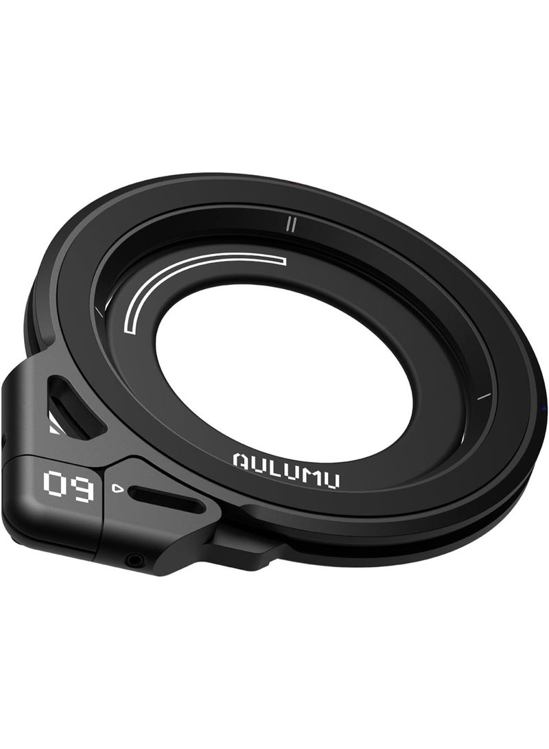 Aulumu G09 Magnetic Ring Grip | Omnidirectional Rotation | MagSafe Compatible | Aluminium Alloy Construction | Stable Dual-Sided Magnetic Attachment | Includes Handle Ring Phone Stand- Black - Image 1