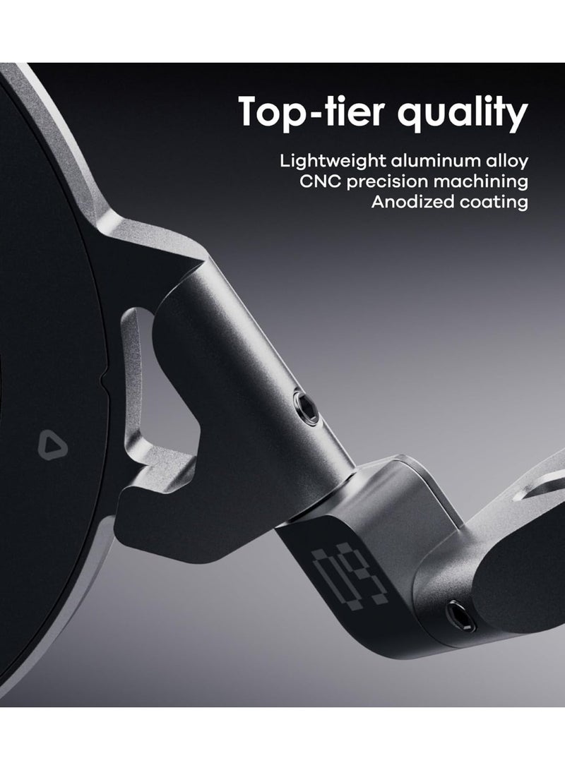 Aulumu G09 Magnetic Ring Grip | Omnidirectional Rotation | MagSafe Compatible | Aluminium Alloy Construction | Stable Dual-Sided Magnetic Attachment | Includes Handle Ring Phone Stand- Black - Image 2