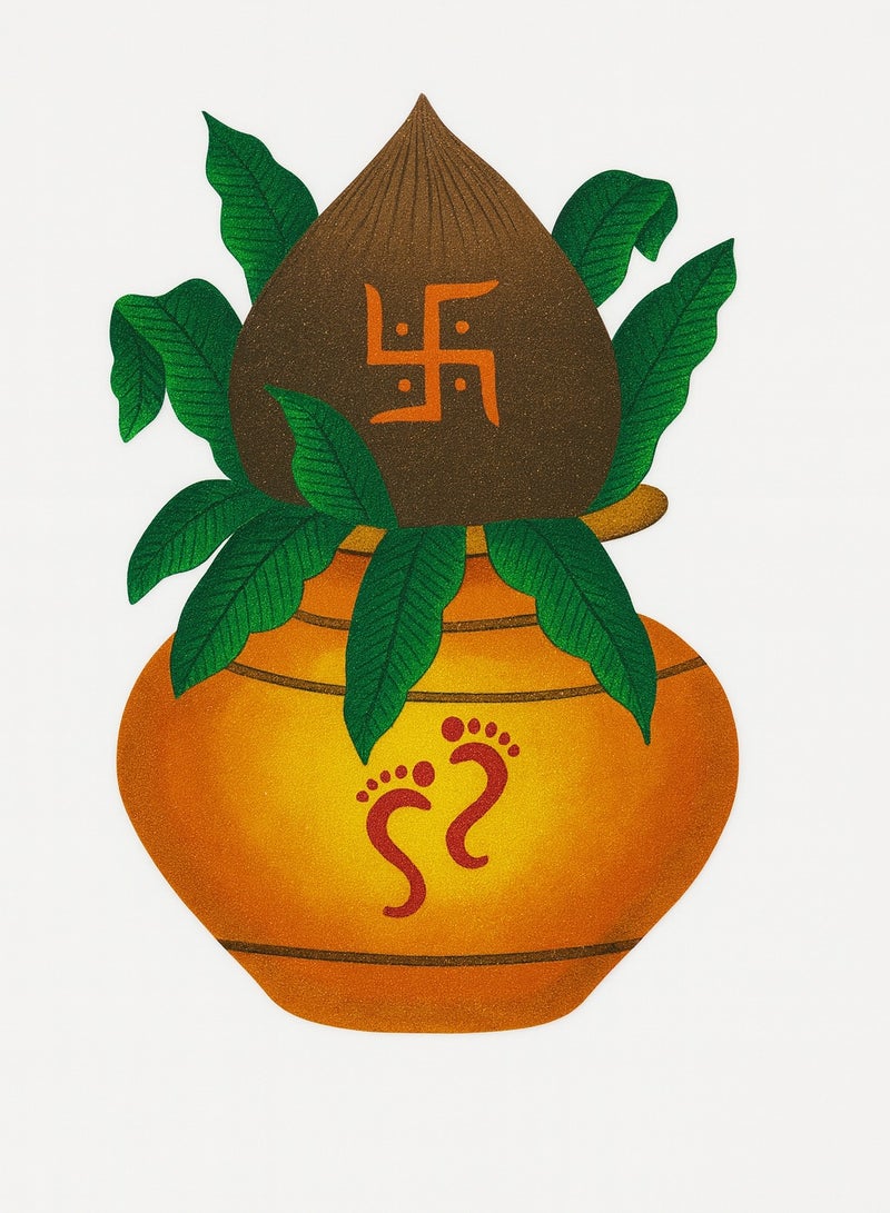 Ready For Chai تصميم كلاش رانغولي اليدوي القابل لإعادة الاستخدام جاهز للشاي لتزيين المهرجانات