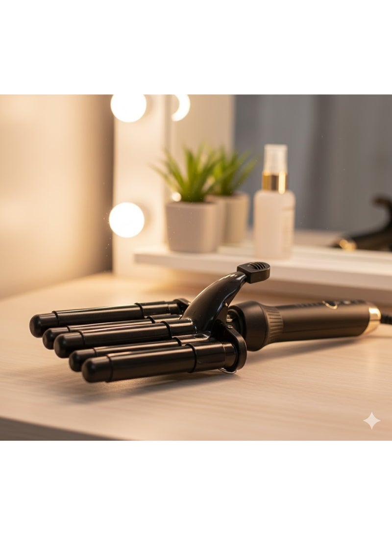 Sokany Multi-Finger Curling Iron for Curly Hair – with Smart Heat Control – 5 Temperature Settings and Non-Stick Plates for Smooth, Damage-Free Styling - Image 2