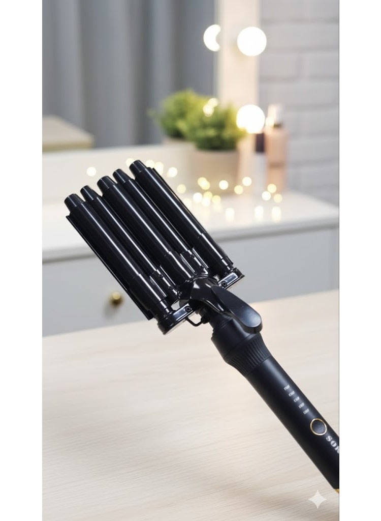 Sokany Multi-Finger Curling Iron for Curly Hair – with Smart Heat Control – 5 Temperature Settings and Non-Stick Plates for Smooth, Damage-Free Styling - Image 4