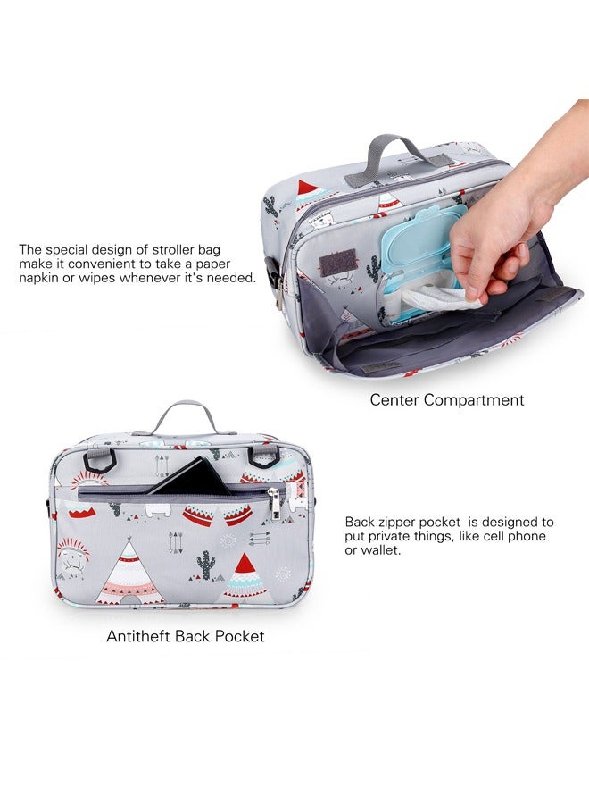 Baby Nappy Bag Small Portables Stroller Storage Bag Waterproof Hanging Diaper Bag for Baby Going Out