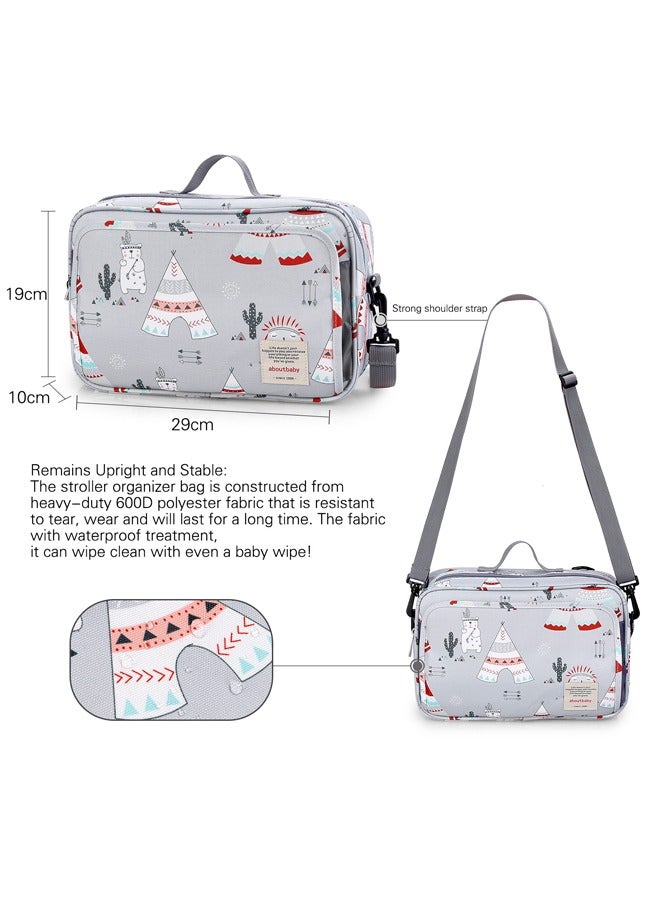 Baby Nappy Bag Small Portables Stroller Storage Bag Waterproof Hanging Diaper Bag for Baby Going Out