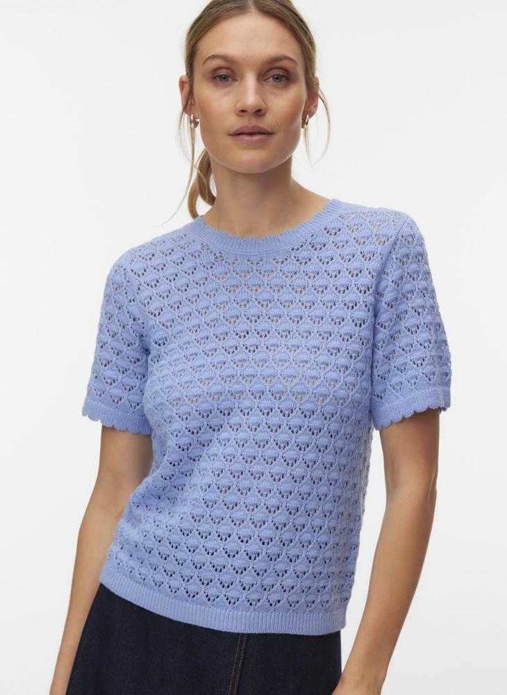 VERO MODA VMJAQUELINE SS O-NECK TOP BOO - Image 1