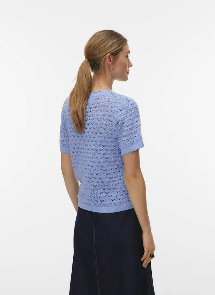 Vero Moda  VMJAQUELINE SS O-NECK TOP BOO for Women | Best Price UAE
