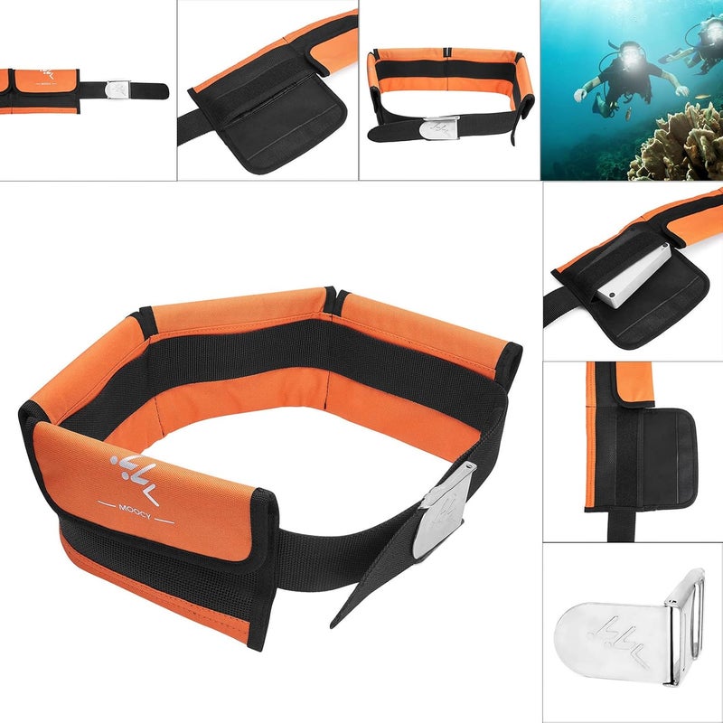 MOOCY 4 Neoprene Pocket Scuba Weight Belt，Spear Fishing Nylon-fit for Waist 32" to 52" - Quick-Release Buckle - Image 4