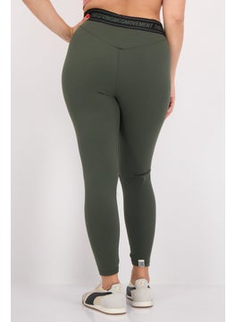 The Giving Movement Women Sportswear Fit Training Tights, Dark Olive  - Image 2