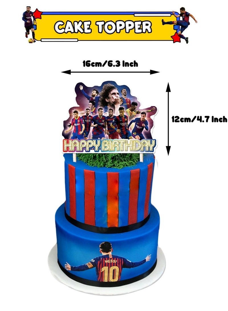 Generic Soccer Balloons, Football Cupcakes, Football Banner, Football Centerpieces, Barcelona Party Decorations Kit for Birthday Party Supplies, Barcelona Theme Party Decorations  - Image 2