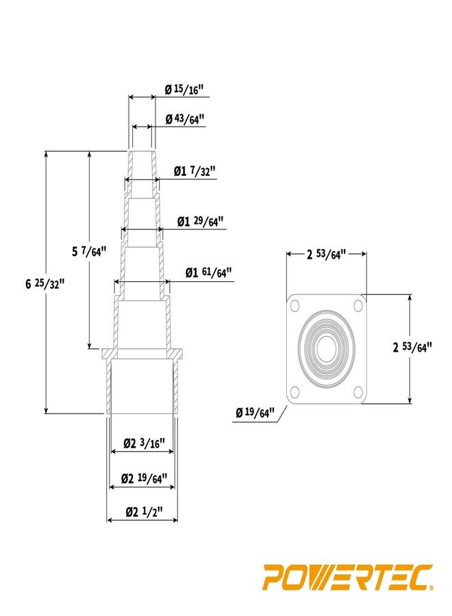 باورتيك محول أداة POWERTEC 70121 للمكانس الكهربائية الرطبة/الجافة - Image 4