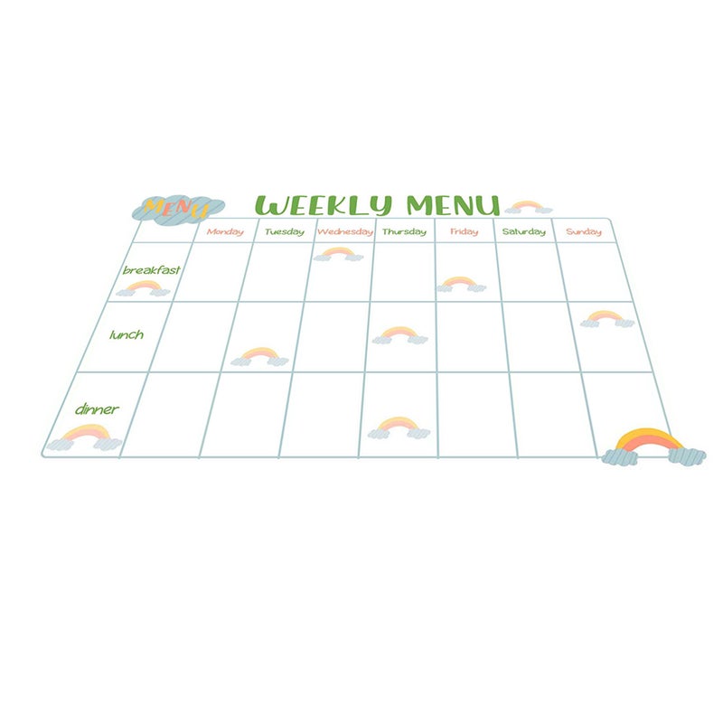 2pcs Sticky Meal Planner Refrigerator Dry Erase Reusable Weekly Menu Board Schedule - Image 4