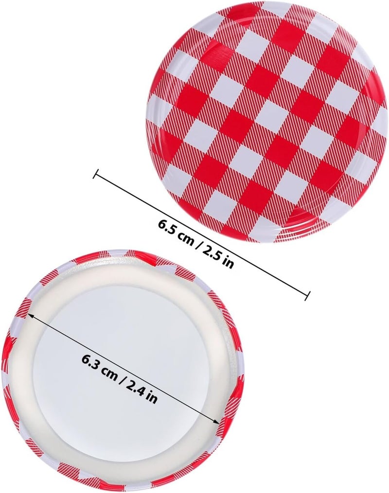40pcs Regular Mouth Jar Caps Glass Jam Jar Lids 6.3cm Diameter Leak-proof Canning Storage Lids for Home Food Preservation - Image 2