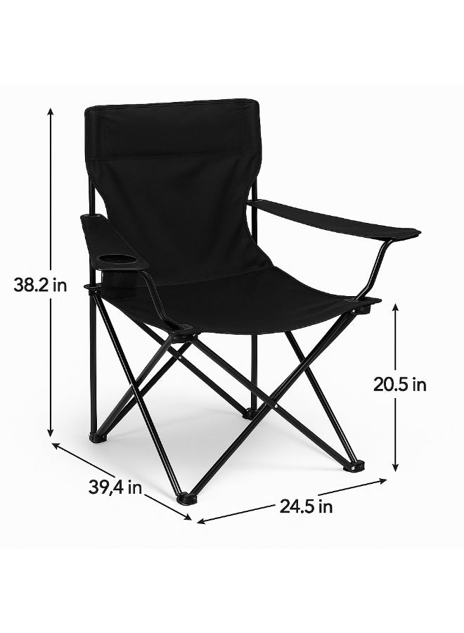 ايرس مجموعة من كرسيين للتخييم قابلين للطي - كراسي خارجية خفيفة الوزن محمولة مع مسند للذراع وحقيبة حمل - مثالية للتخييم والنزهات والمشي لمسافات طويلة والاستخدام على الشاطئ والحديقة - Image 2