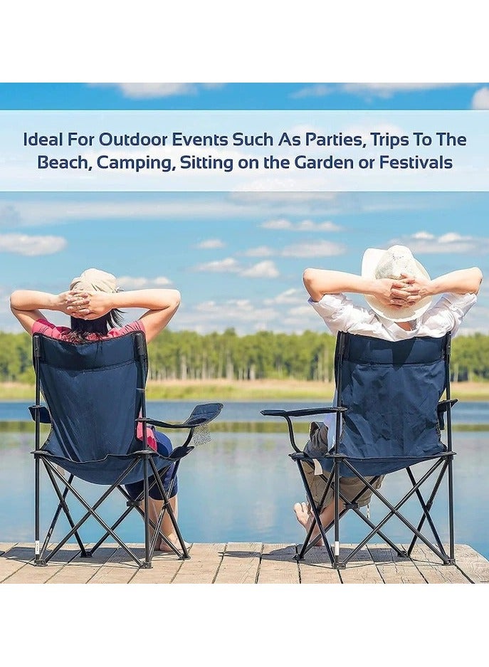 ايرس مجموعة من كرسيين للتخييم قابلين للطي - كراسي خارجية خفيفة الوزن محمولة مع مسند للذراع وحقيبة حمل - مثالية للتخييم والنزهات والمشي لمسافات طويلة والاستخدام على الشاطئ والحديقة - Image 4