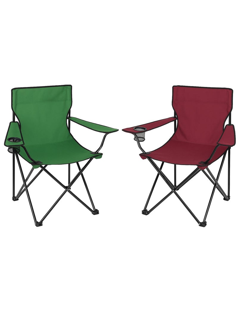 ايرس مجموعة من كرسيين للتخييم قابلين للطي - كراسي خارجية خفيفة الوزن محمولة مع مسند للذراع وحقيبة حمل - مثالية للتخييم والنزهات والمشي لمسافات طويلة والاستخدام على الشاطئ والحديقة - Image 1