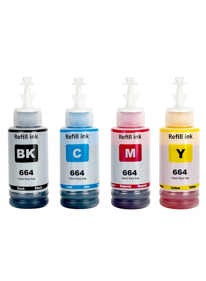 Generic Ink Set 664 for Epson Ink Printer for Eco Tank Printer L210 ...