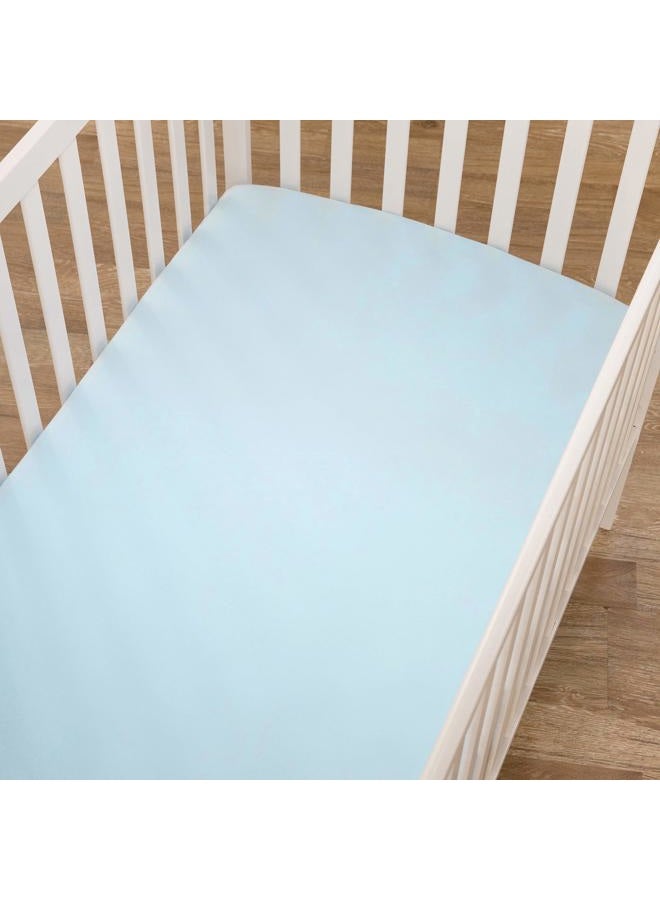 American Baby Company 3 Pack Fitted Crib Sheets 28" x 52", Soft Breathable Neutral 100% Cotton Jersey Sheet, Blue, for Boys and Girls, Fits Crib and Toddler Bed mattresses  - Image 4
