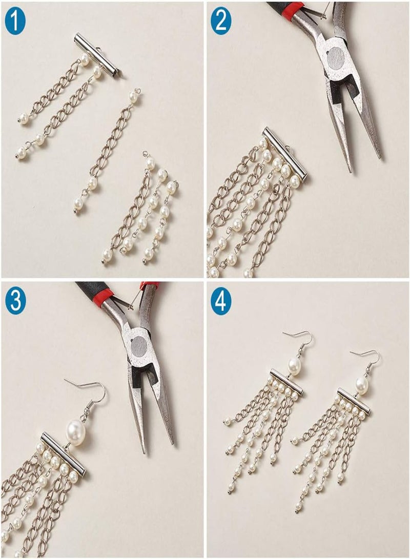 GGOOT Pandahall 1Box/120pcs Iron Slide On End Clasp Tubes Slider End Caps Crimp End Tube for Round 11/0 or 8/0 Seed Beads Platinum 10mm/13mm/16mm/20mm/25mm/30mm - Image 3