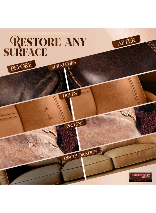 Leather Max Quick Blend Refinish And Repair Kit White Restore Couches Recolor Furniture And Repair Car Seats Jackets Sofa Boots 3 Color Shades To Blend With Leather Vinyl And More White Mix - Image 4
