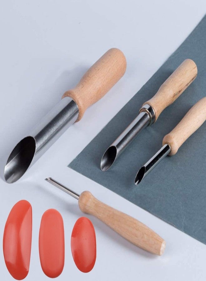 Accfore 3 Sizes Rubber Pottery Clay Ribs+4 Stainless Steel Circular Clay Hole Cutters+3 Pottery Sponge for Clay Sculpting Texturing Artists Modeling Potte - Image 5