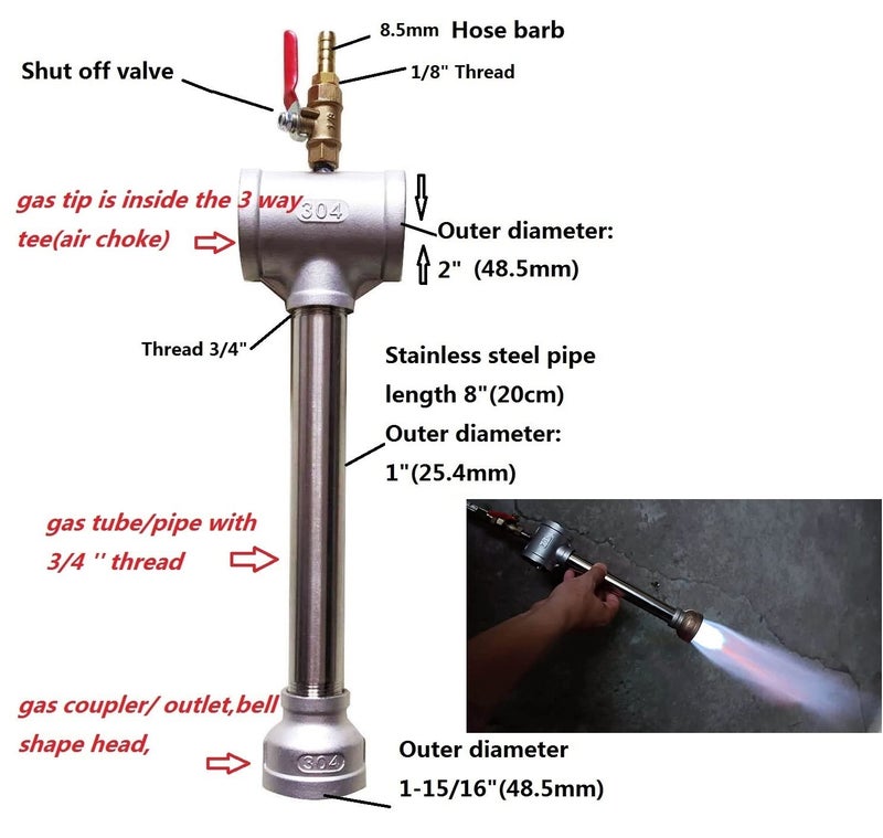 LSMIITTH 16KG/35lbs Gas Metal Melting Furnace Kit 2642°F / 1450°C Propane Forge Dual Burner (Each 100,000 BTU) Foundry Home Kiln Smelting Casting Tool Refining Recycle Brass,Gold,Silver A - Image 3