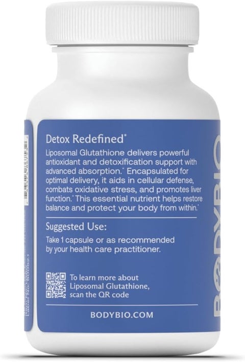 BodyBio Bodybio Liposomal Glutathione Bodys Most Powerful Antioxidant  Master Detoxification Colon Cleanse Optimal Cell Protection for Immune  Defense Enhanced Liposomal Absorption 60 Capsules | Best Price Kuwait
