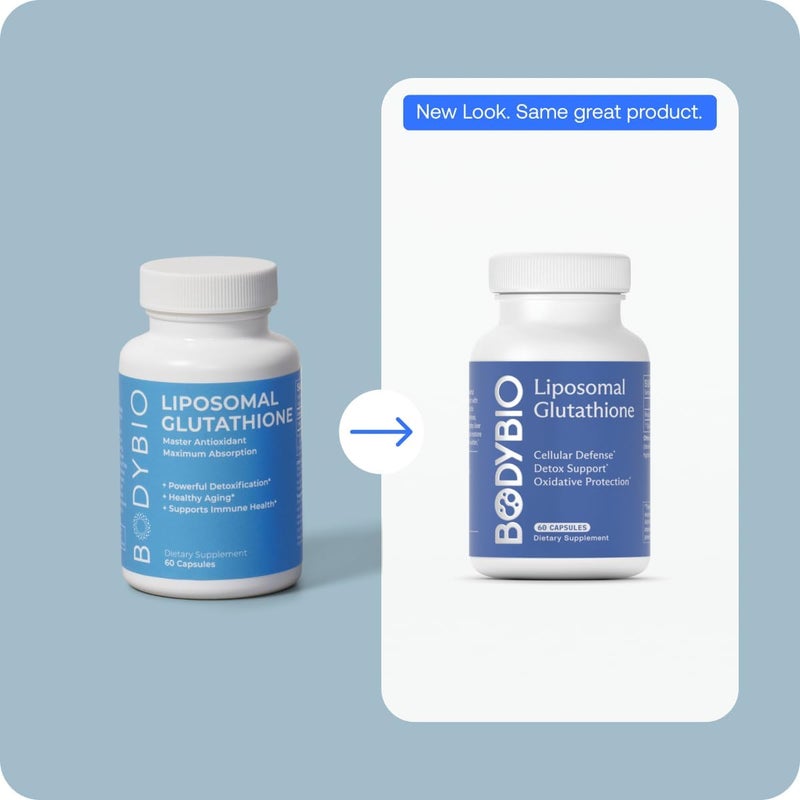 Bodybio Liposomal Glutathione  Bodys Most Powerful Antioxidant  Master Detoxification  Colon Cleanse Optimal Cell Protection for Immune Defense  Enhanced Liposomal Absorption  60 Capsules - Image 5