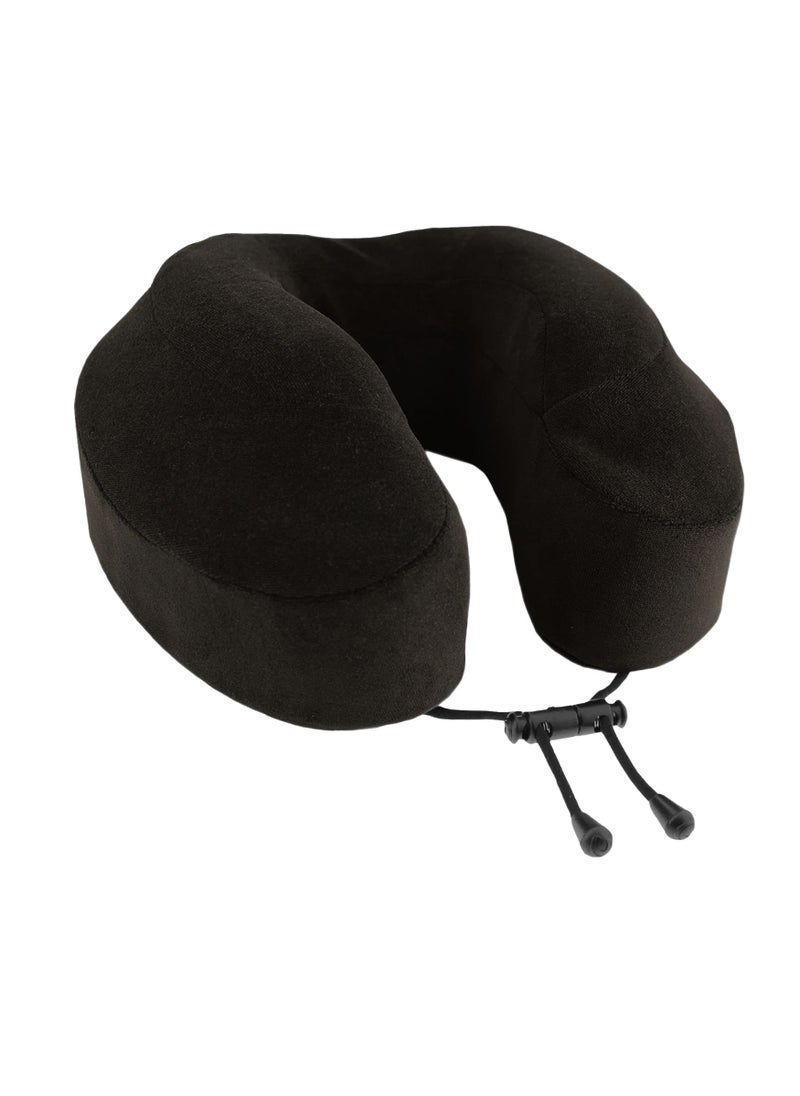 Cabeau Neck Pillow for Airplane Travel  Evolution Classic  Memory Foam U Shaped Design  Supportive for Sleeping with Adjustable Support Clasp Midnight Black