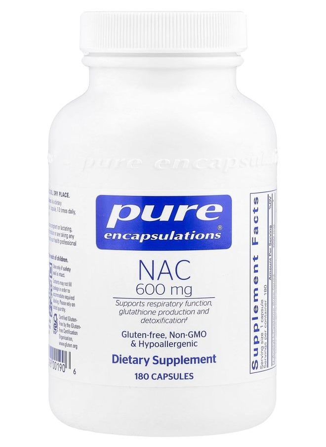 Pure Encapsulations - NAC 600 mg 180 Capsules - Image 1