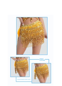 Loquat Squality Women Belly Dance Scarf Gold  - Image 2
