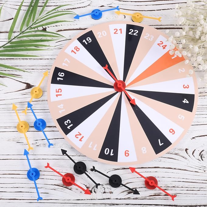 Gosknor 12pcs Arrow Game Spinners, 4 Colors Plastic Spinner Game Pointer Accessories Magnetic Spinners for Classroom Board Game Spinners for Activities DIY Projects (Green, Yellow, Red, White) - Image 2