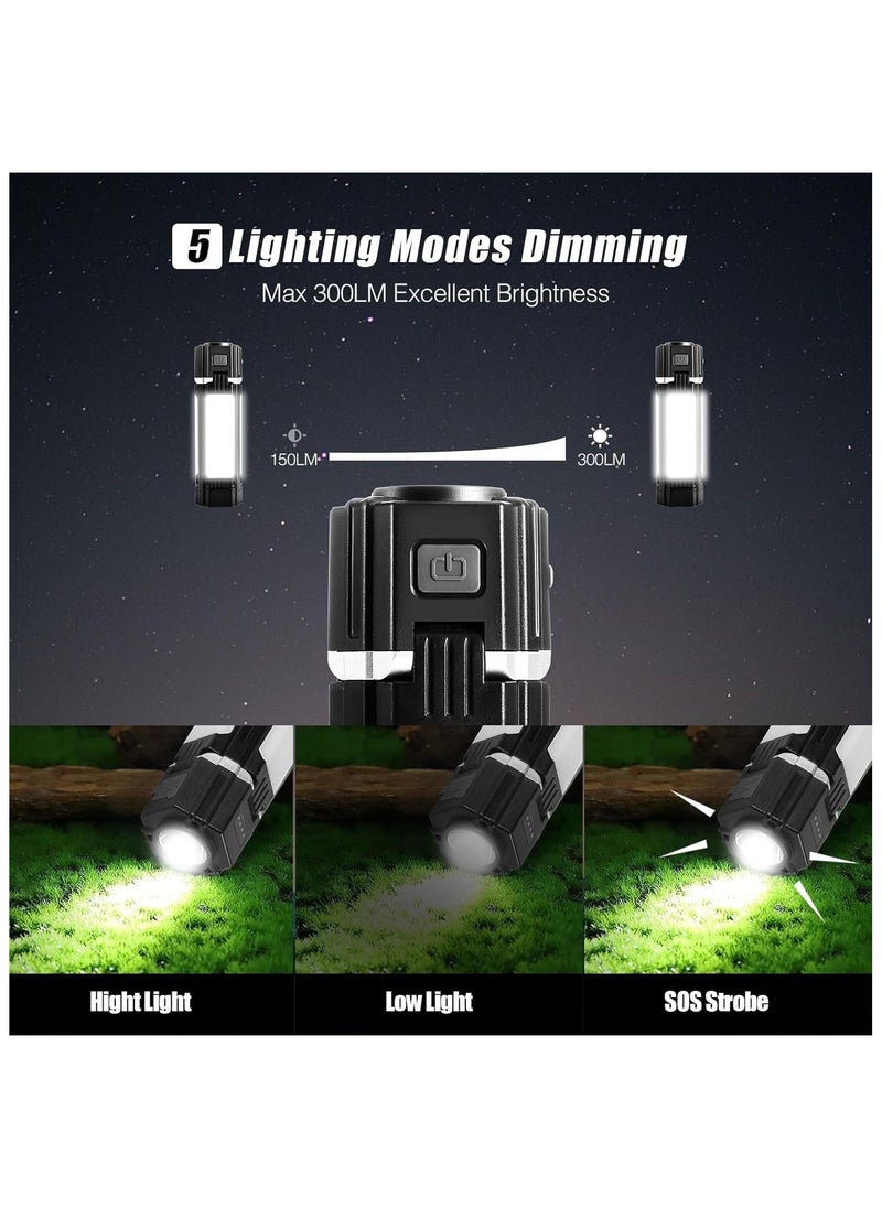 Hihonor LED Camping Lantern: Battery Powered Rechargeable Camping Lights Outdoor - 300LM 5 Brightness Modes Water-Resistant Tent Lights Lamp for Emergency Power Outage Hurricane Home - Image 3