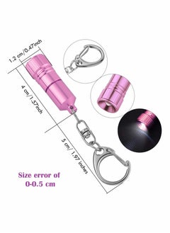 Excefore 5 Pieces Mini Led Flashlight Keychain Portable Bright Flashlight Keychain Ring Light Torch with Hook for Camping, Battery Included  - Image 3