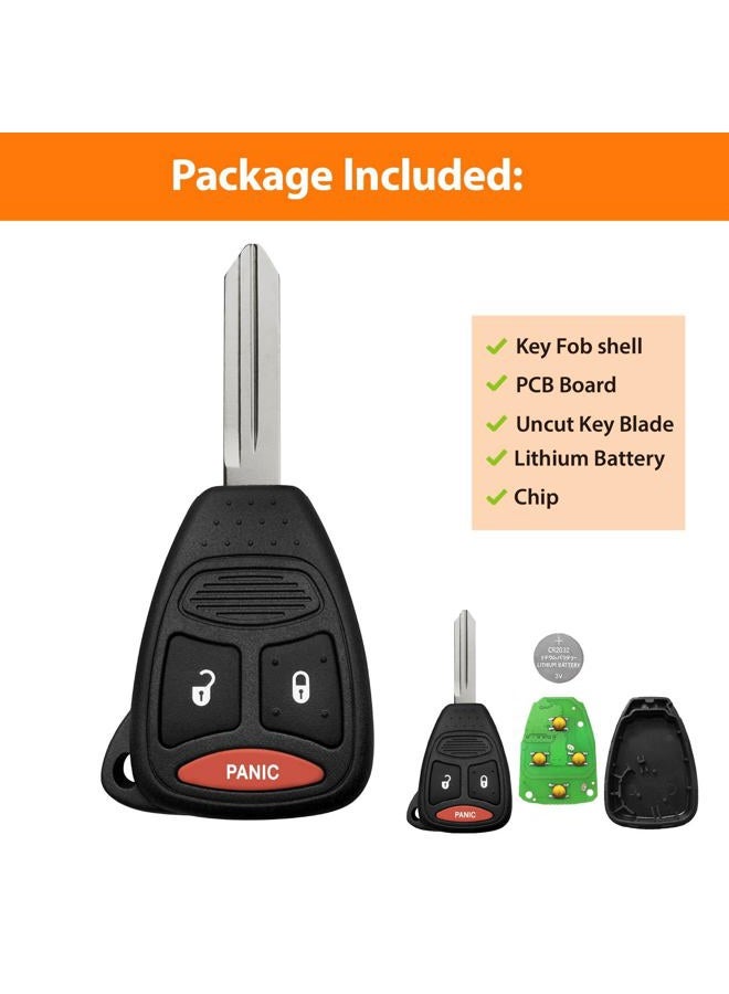 TG Auto 2+1 Buttons Keyless Entry Car Key Remote Fob Replacement for 2004-2013 Doge Durango 2006-2009 Doge RAM FCC ID: KOBDT04A - Image 5
