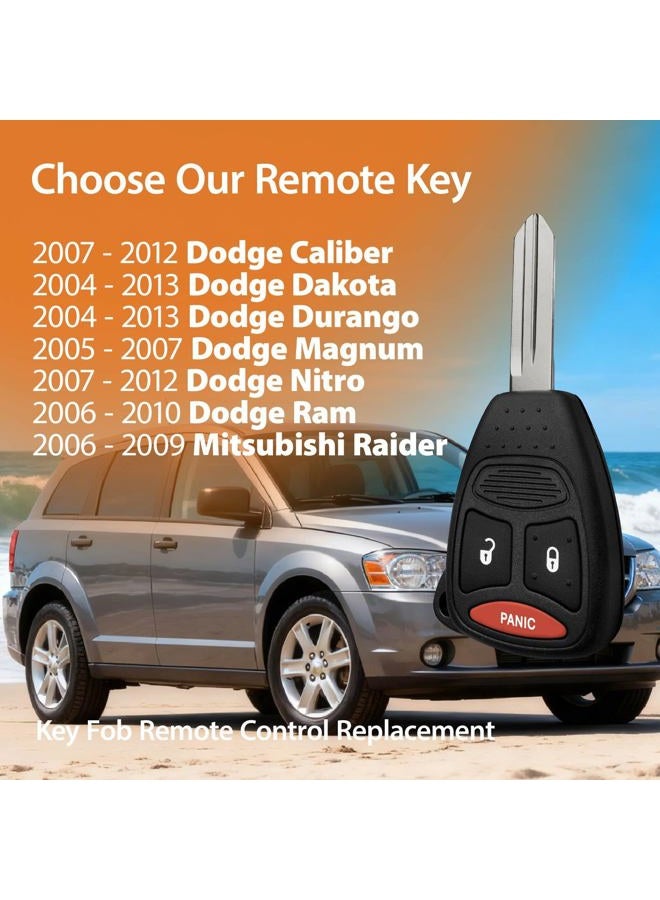 TG Auto 2+1 Buttons Keyless Entry Car Key Remote Fob Replacement for 2004-2013 Doge Durango 2006-2009 Doge RAM FCC ID: KOBDT04A - Image 2