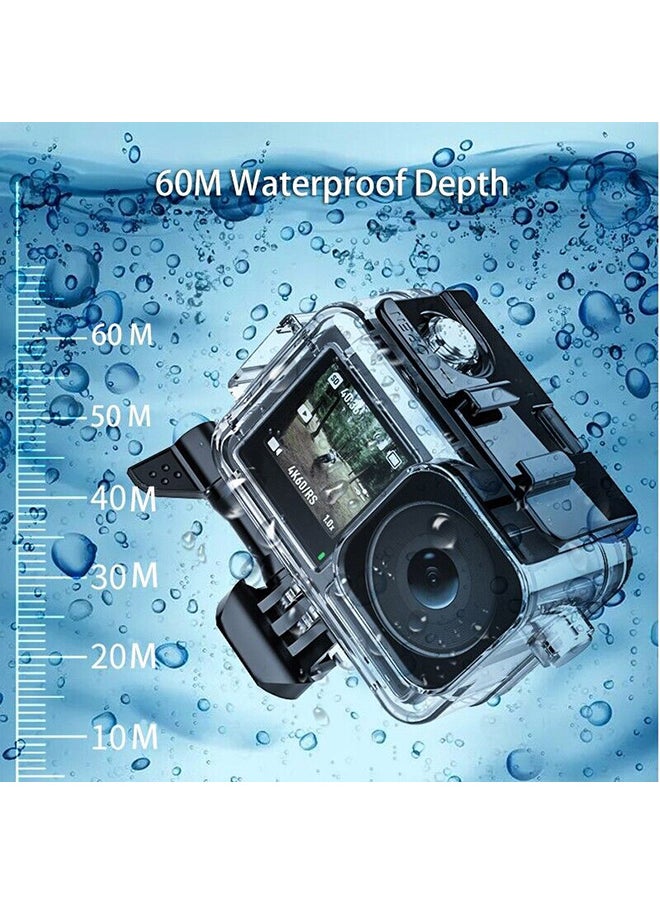 O Ozone - Waterproof Case Housing & 3 Pack Filter and Tempered Glass Screen Protector for DJI OSMO Action 3 Action Camera Accessories Underwater Photography Protective Kit Bundle for Action3 Accessory - Image 1