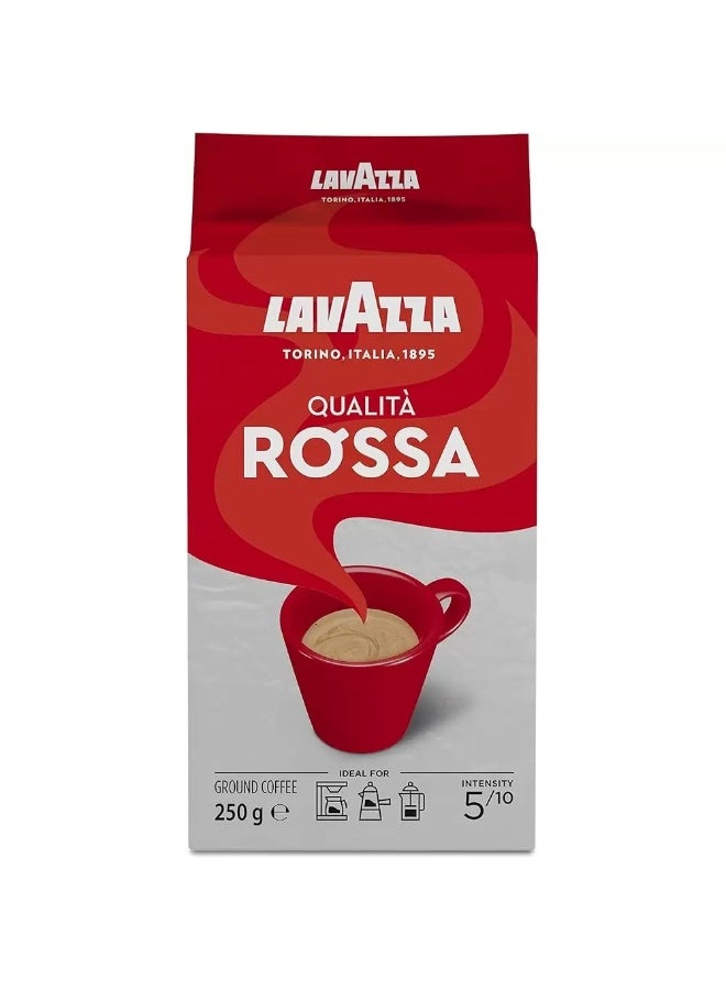 Lavazza Lavazza Qualita Rossa Ground Coffee With Intensity 5/10- 250gms