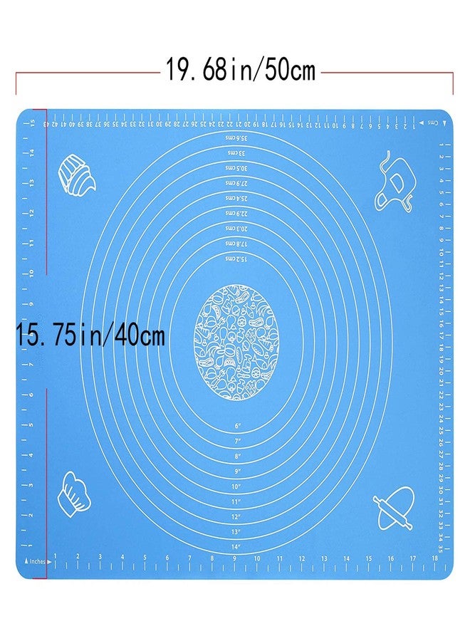 ILLUVA Non-Stick Silicone Baking Pastry Mat, 50 x 40cm Non-Slip Silicone Fondant Mat - Dough Rolling Mat with Measurement BPA Free (Large) - Image 3