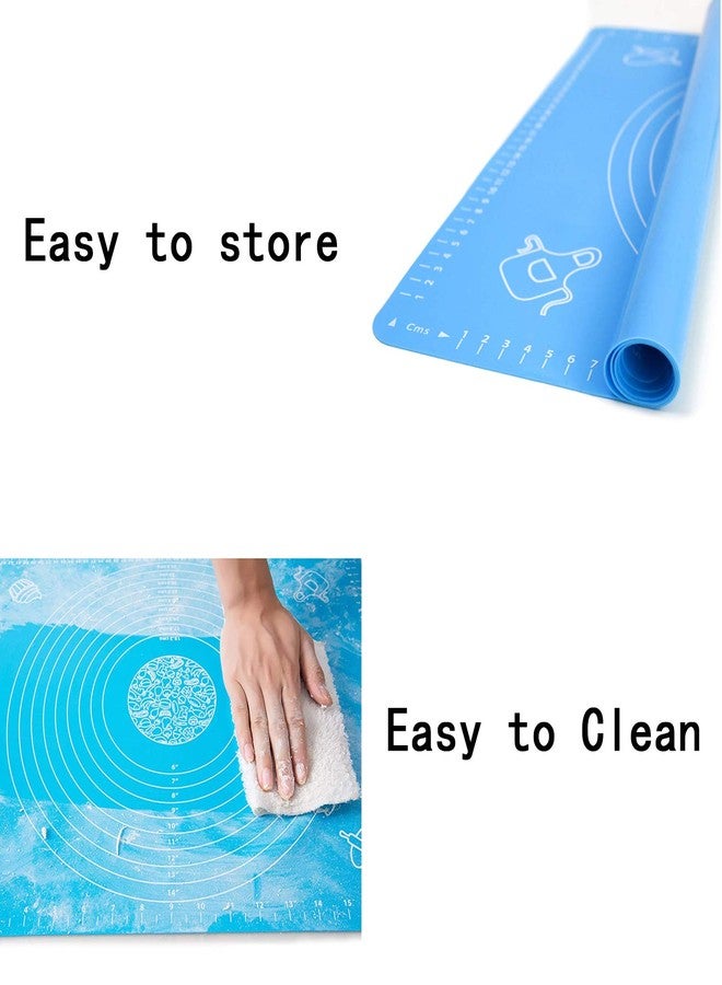 ILLUVA Non-Stick Silicone Baking Pastry Mat, 50 x 40cm Non-Slip Silicone Fondant Mat - Dough Rolling Mat with Measurement BPA Free (Large) - Image 5