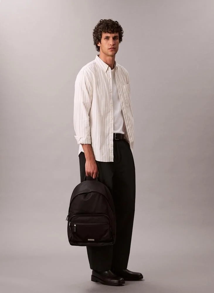 Calvin Klein black Sleek Nylon Dome Backpack with Laptop Sleeve for Men | Best Price UAE
